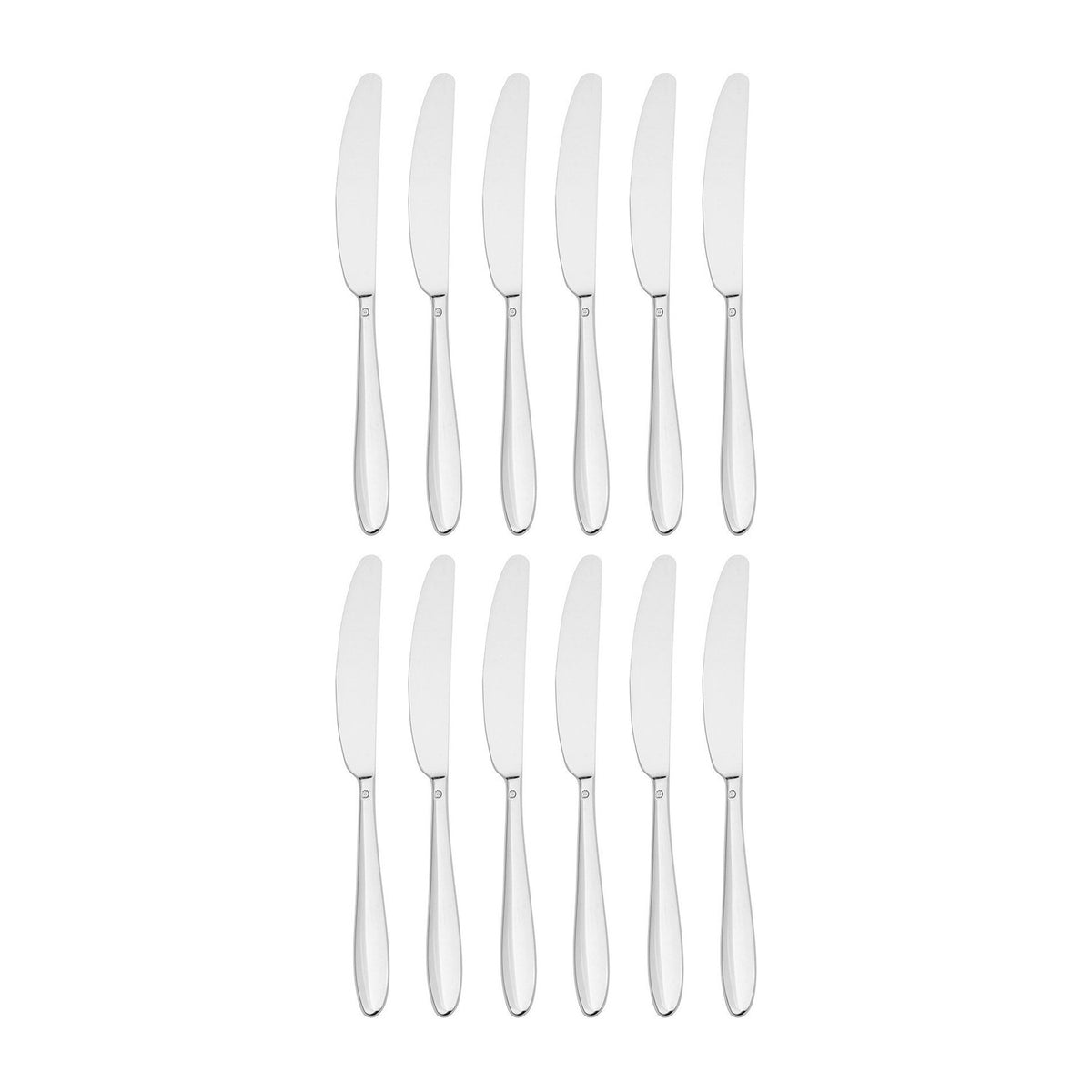 Anzo 6.25"  Silver Stainless Steel Butter/Fruit Knife 18/10 (Set of 12)