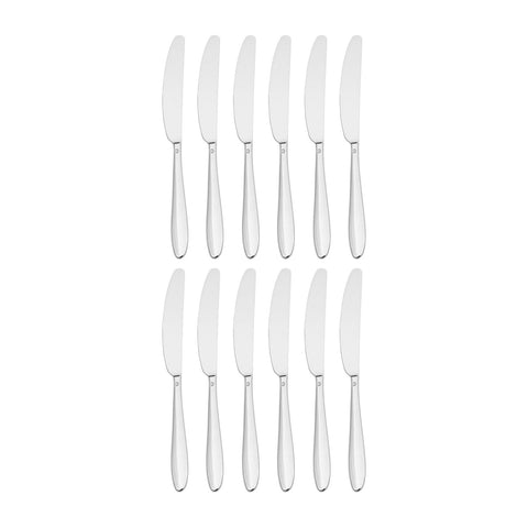 Anzo 6.25"  Silver Stainless Steel Butter/Fruit Knife 18/10 (Set of 12)