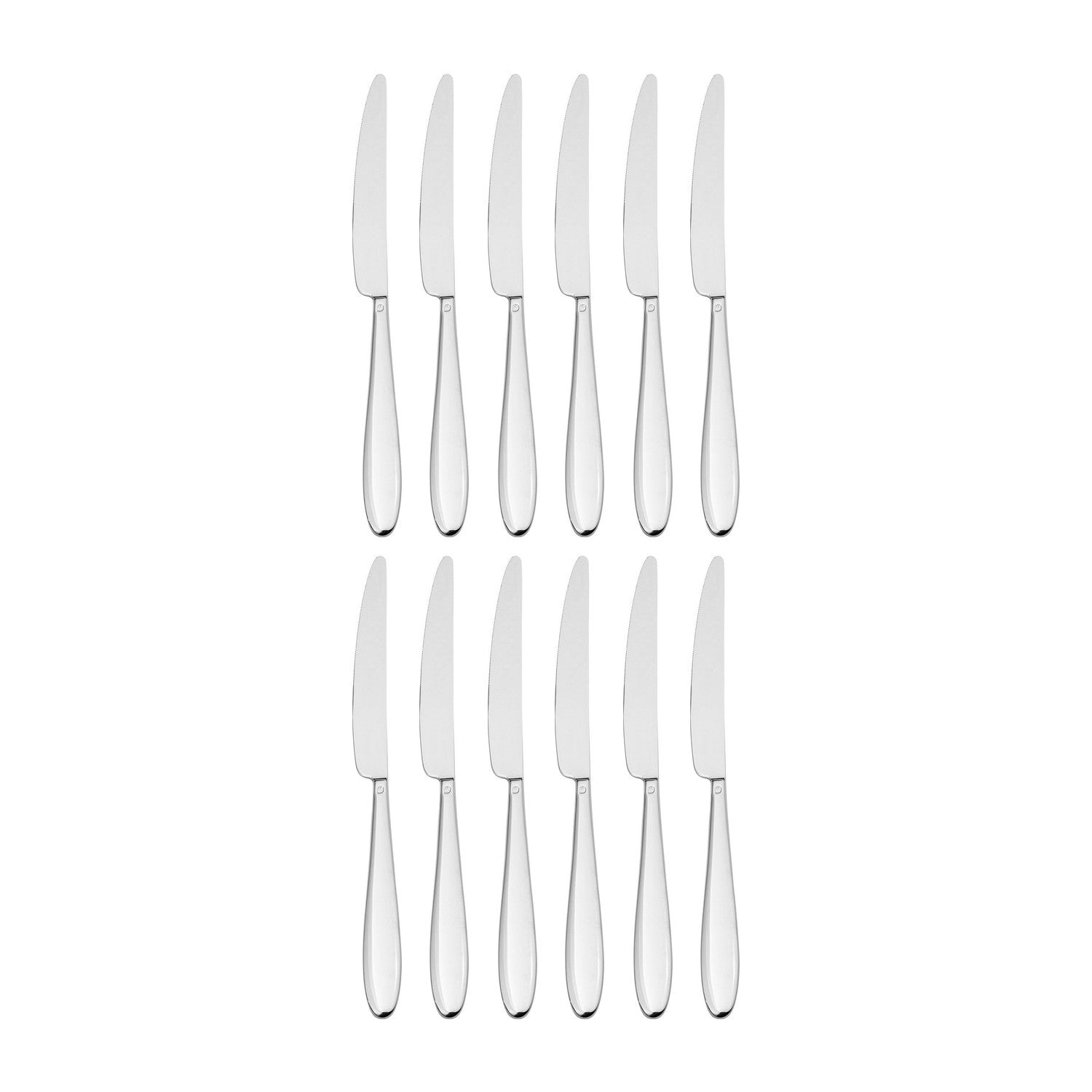 Anzo 9.25"  Silver Stainless Steel Dinner Knife Mono 18/10 (Set of 12)