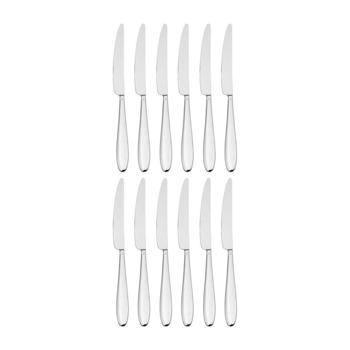 Anzo 9.25"  Silver Stainless Steel Dinner Knife Mono 18/10 (Set of 12)