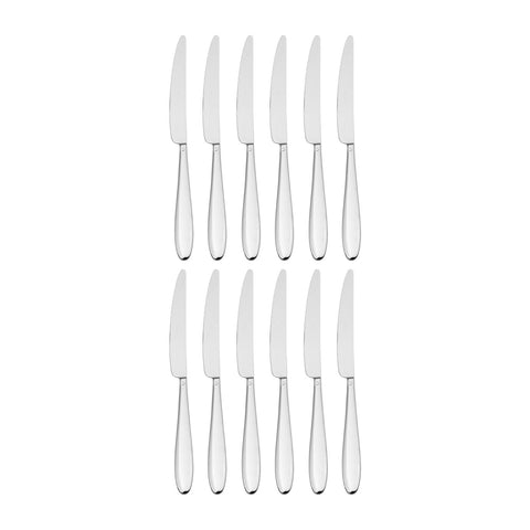 Anzo 8.5"  Silver Stainless Steel Dessert Knife Mono 18/10 (Set of 12)