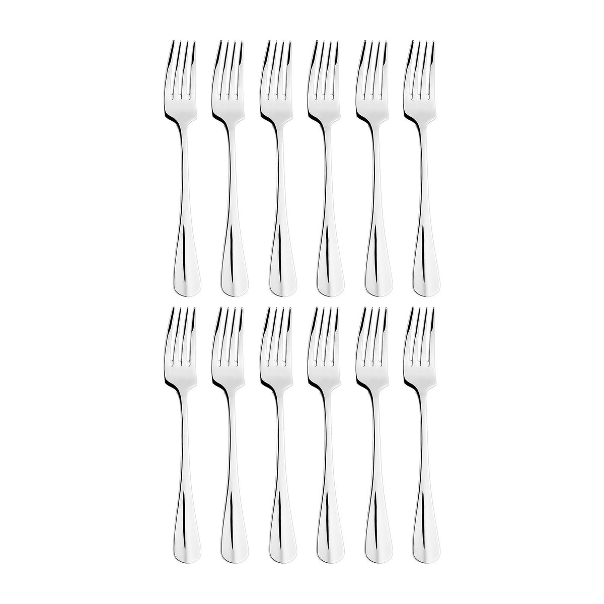 Baguette LM 8.25"  Silver Stainless Steel Dinner Fork 18/10 (Set of 12)