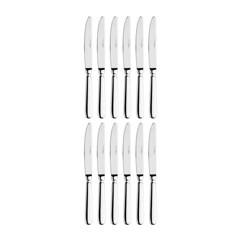 Baguette LM 9.25"  Silver Stainless Steel Dinner Knife Mono 18/10 (Set of 12)