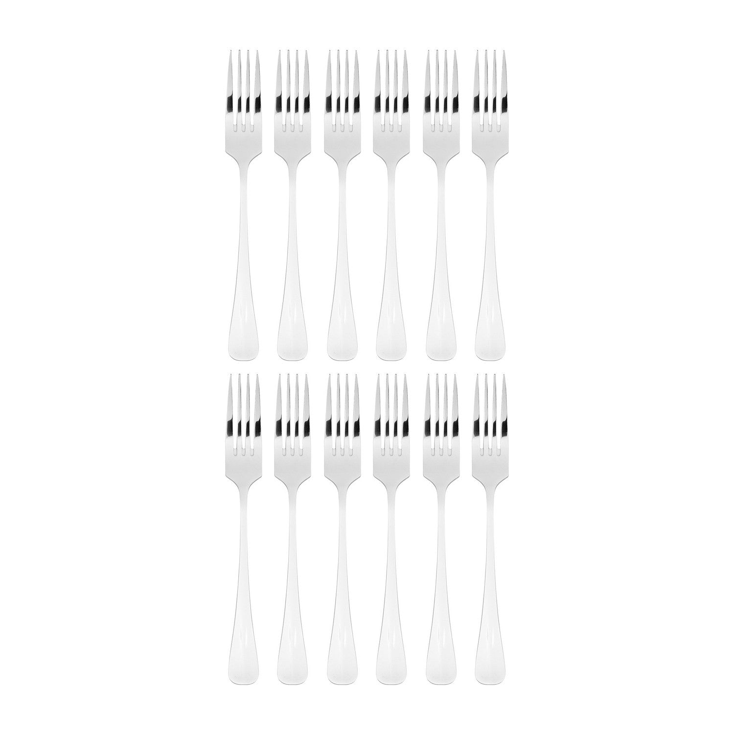 Eco Baguette 7.25"  Silver Stainless Steel Dessert Fork 18/0 (Set of 12)