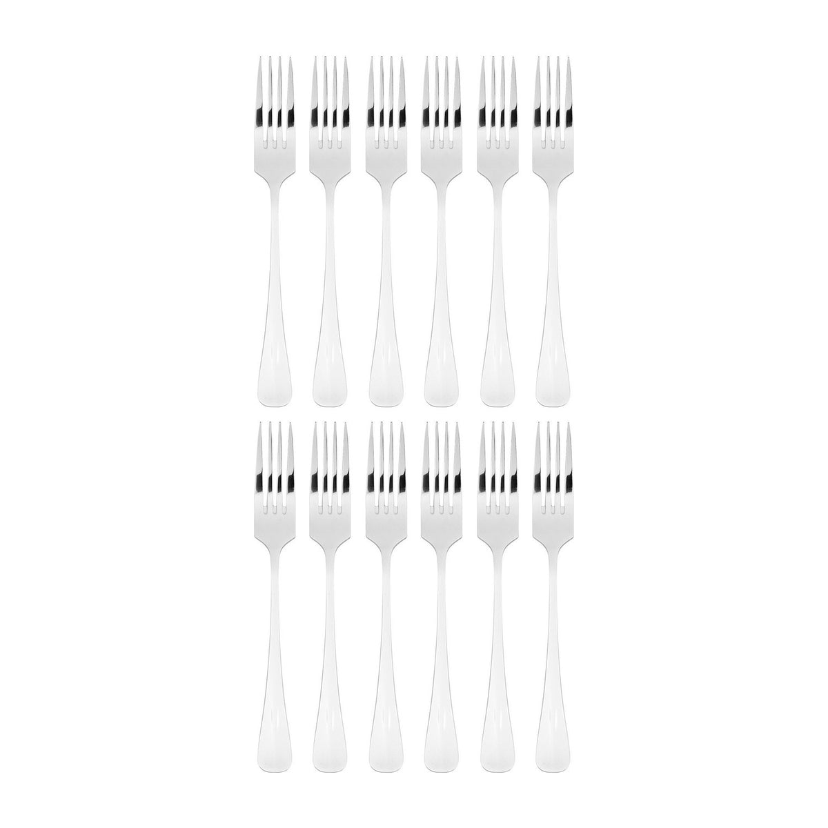 Eco Baguette 7.25"  Silver Stainless Steel Dessert Fork 18/0 (Set of 12)