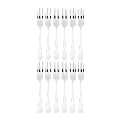 Eco Baguette 7.25"  Silver Stainless Steel Dessert Fork 18/0 (Set of 12)