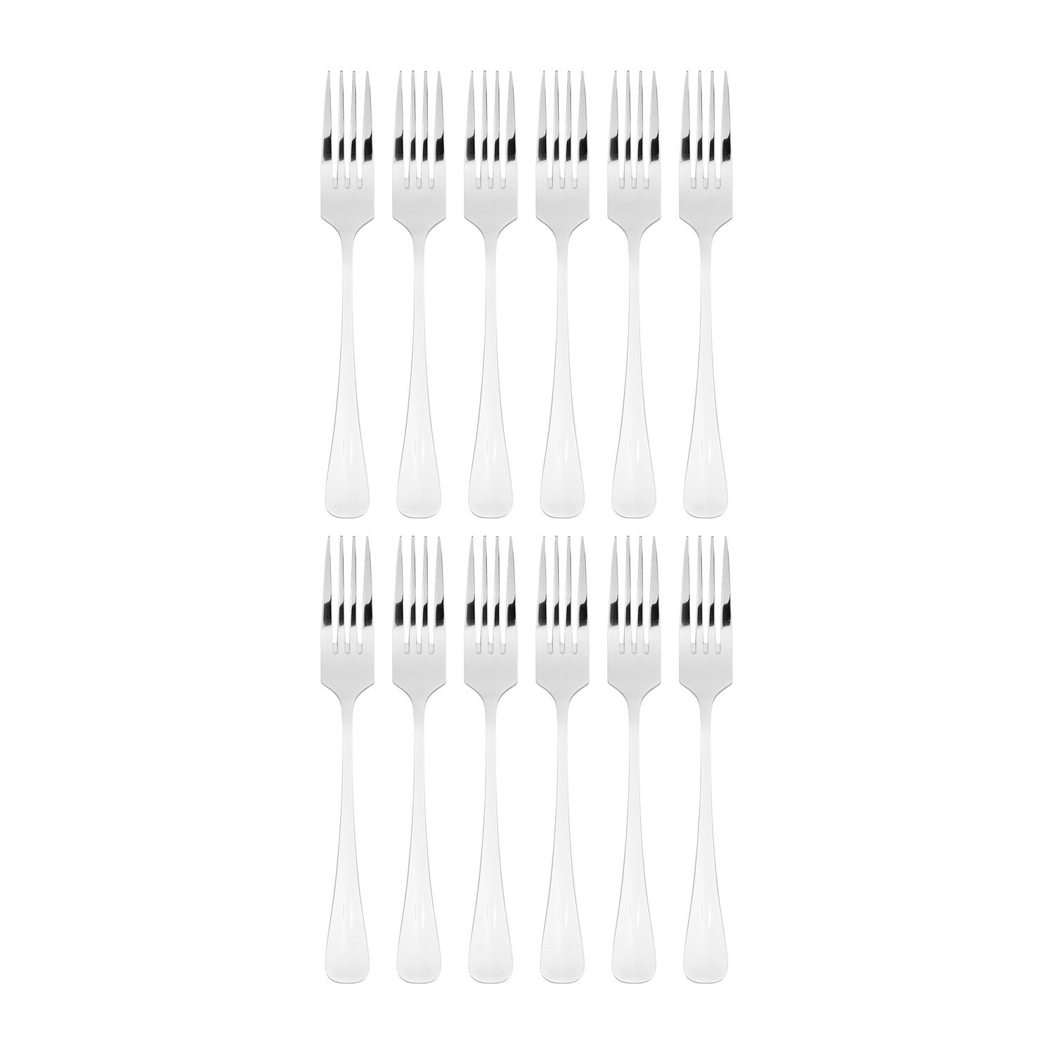 Eco Baguette 8.25"  Silver Stainless Steel Dinner Fork 18/0 (Set of 12)