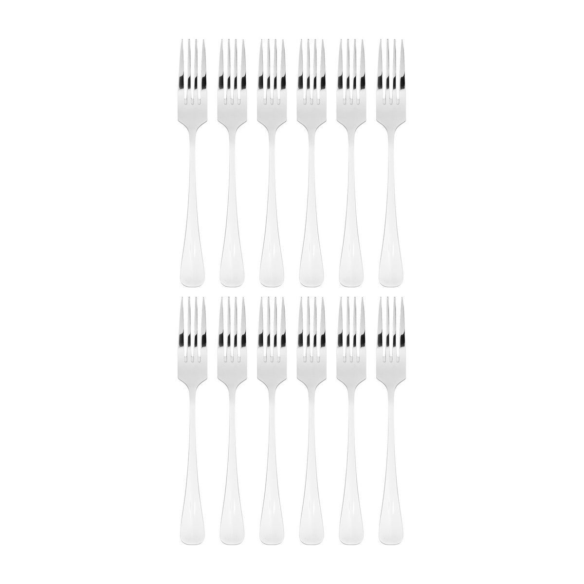 Eco Baguette 8.25"  Silver Stainless Steel Dinner Fork 18/0 (Set of 12)