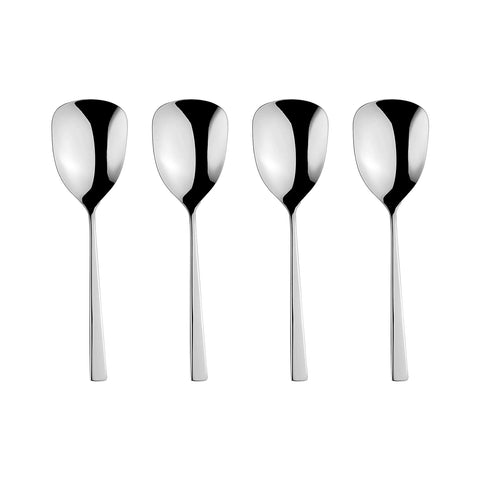 Atlantis 8.75"  Silver Stainless Steel Serving Spoon 18/10 (Set of 4)