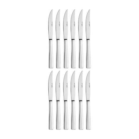 Atlantis 9.25"  Silver Stainless Steel Steak Knife 18/10 (Set of 12)