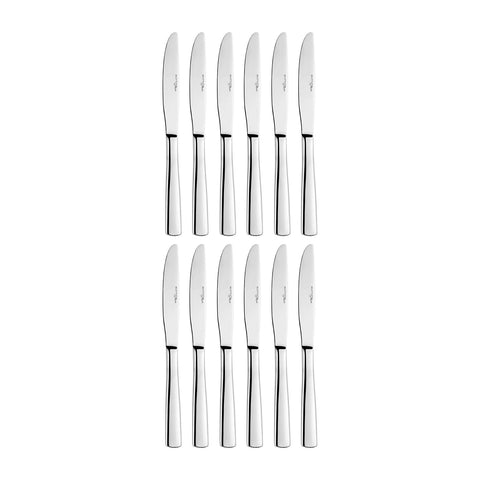 Atlantis 9.25"  Silver Stainless Steel Dinner Knife Mono 18/10 (Set of 12)