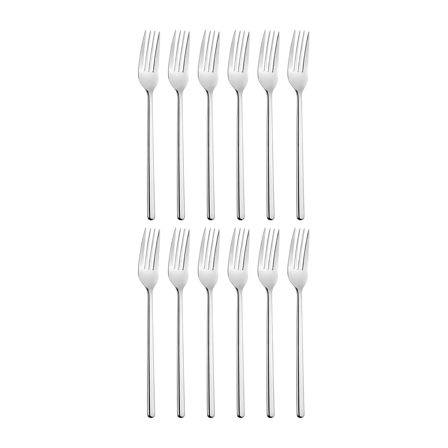 X-Lo 7.5"  Silver Stainless Steel Dessert Fork 18/10 (Set of 12)