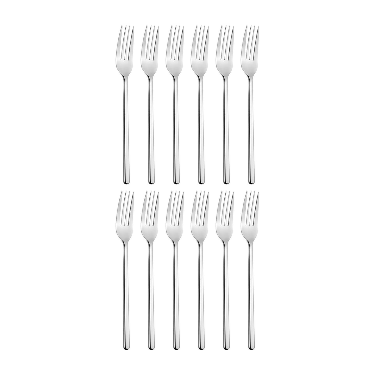 X-Lo 7.5"  Silver Stainless Steel Dessert Fork 18/10 (Set of 12)