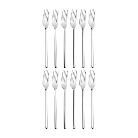 X-Lo 7.5"  Silver Stainless Steel Dessert Fork 18/10 (Set of 12)