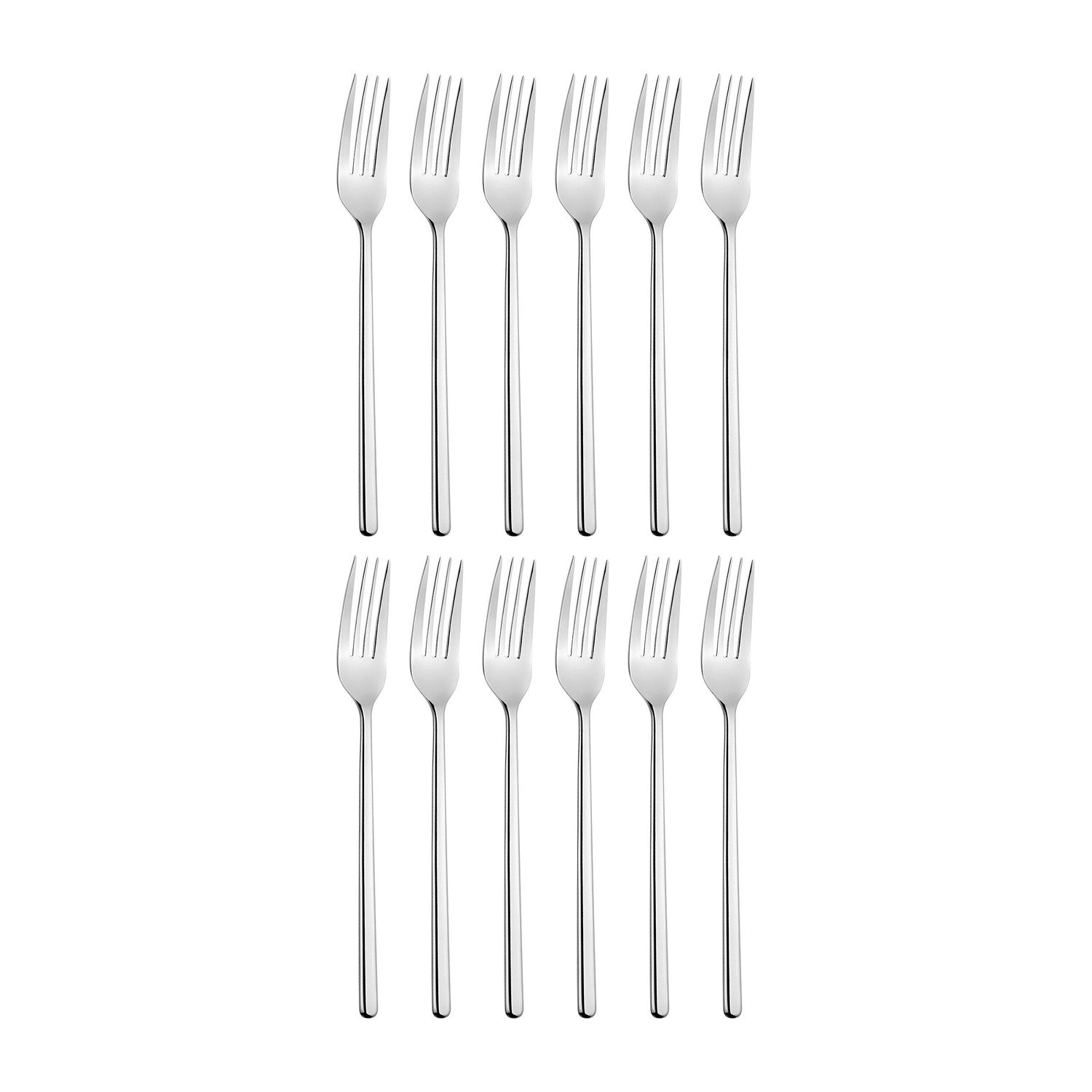 X-Lo 8.75"  Silver Stainless Steel Dinner Fork 18/10 (Set of 12)