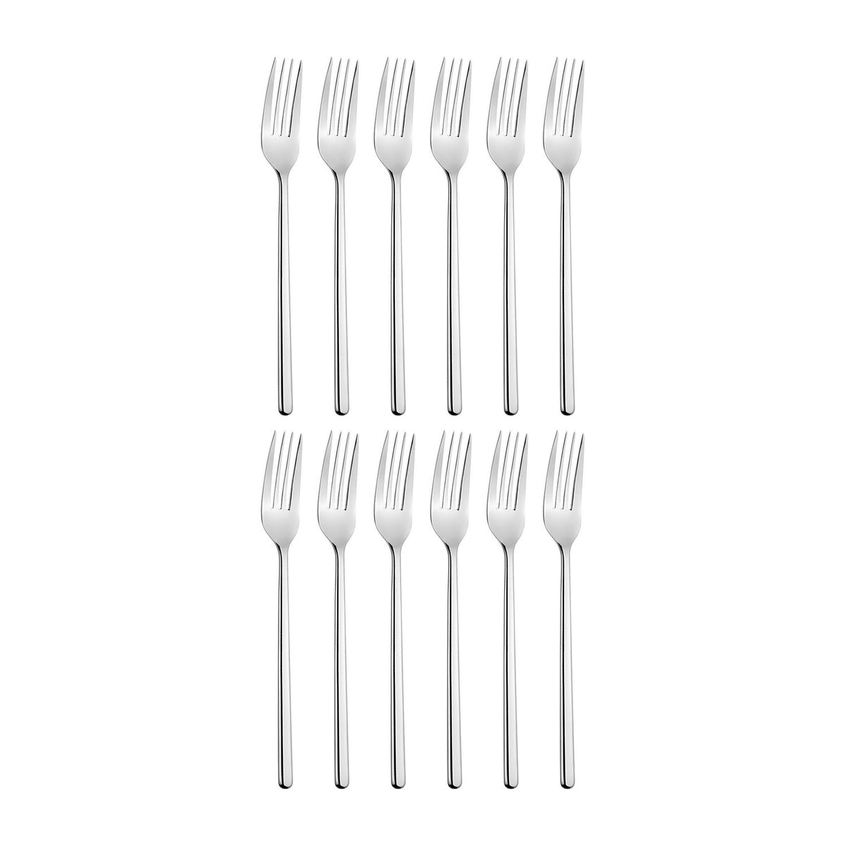 X-Lo 8.75"  Silver Stainless Steel Dinner Fork 18/10 (Set of 12)