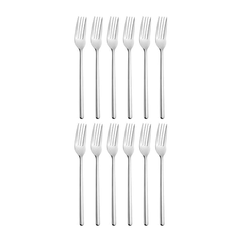 X-Lo 8.75"  Silver Stainless Steel Dinner Fork 18/10 (Set of 12)