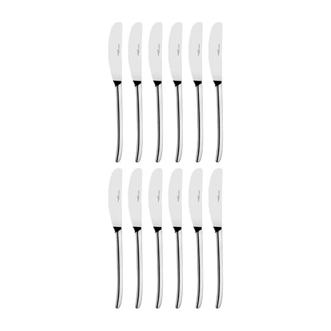X-Lo 6.5"  Silver Stainless Steel Butter/Fruit Knife 18/10 (Set of 12)