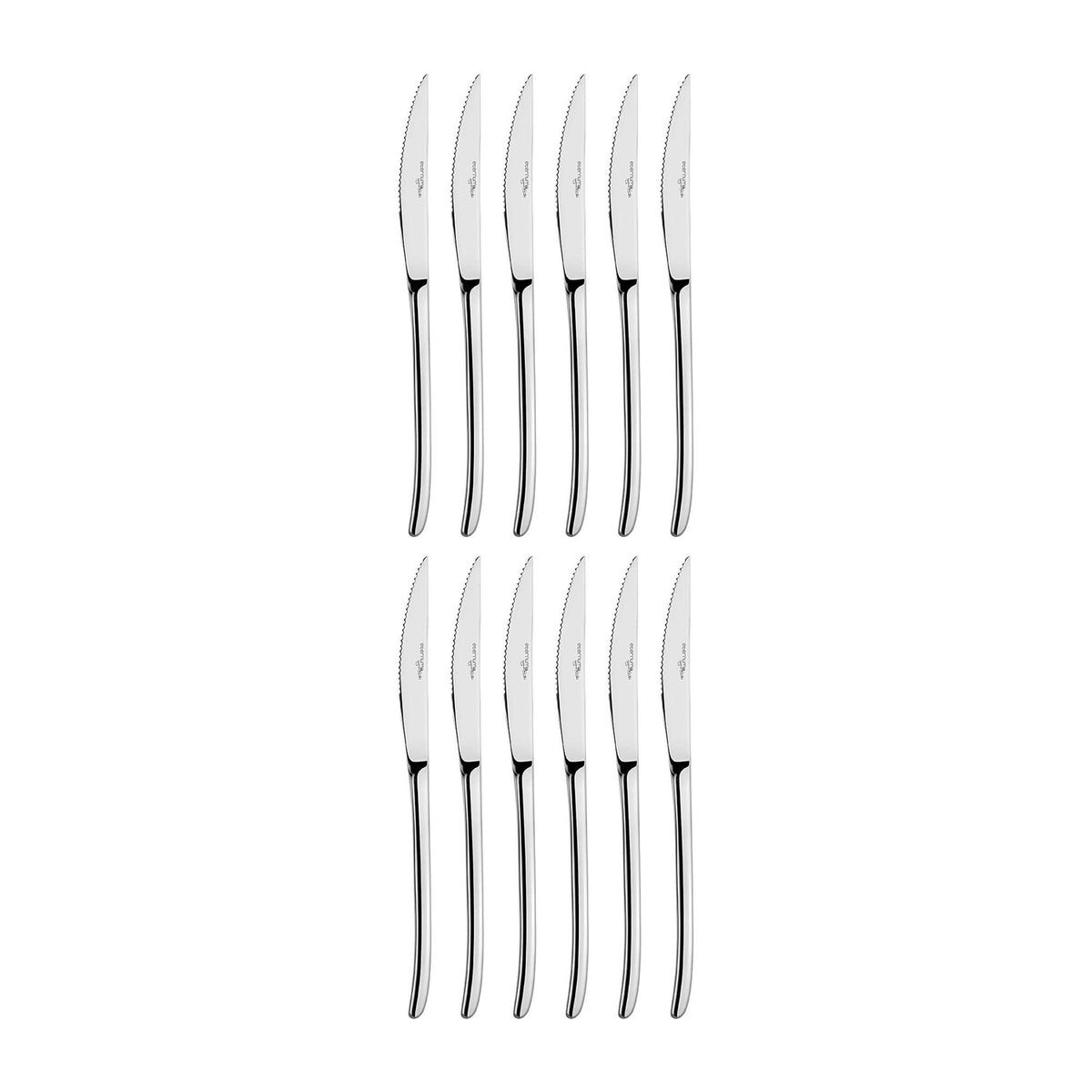 X-Lo 9.75"  Silver Stainless Steel Steak Knife 18/10 (Set of 12)