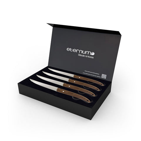 Flatware Accessories 9.25"  Brown Stainless Steel Steak Knife (Set of 4)