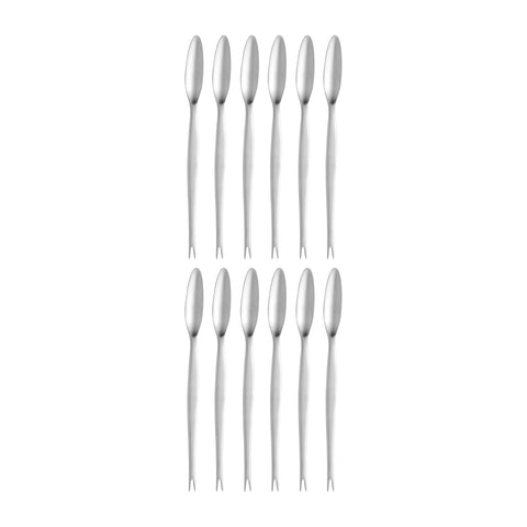 Flatware Accessories 8"  Silver Stainless Steel Lobster Fork (Set of 12)