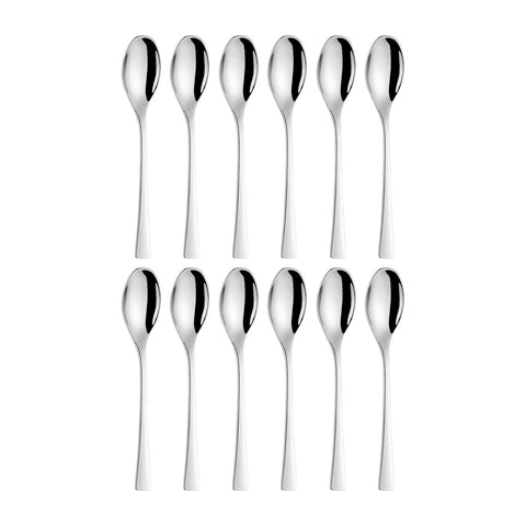 Curve 4.25"  Silver Stainless Steel A.D. Coffee Spoon 18/10 (Set of 12)