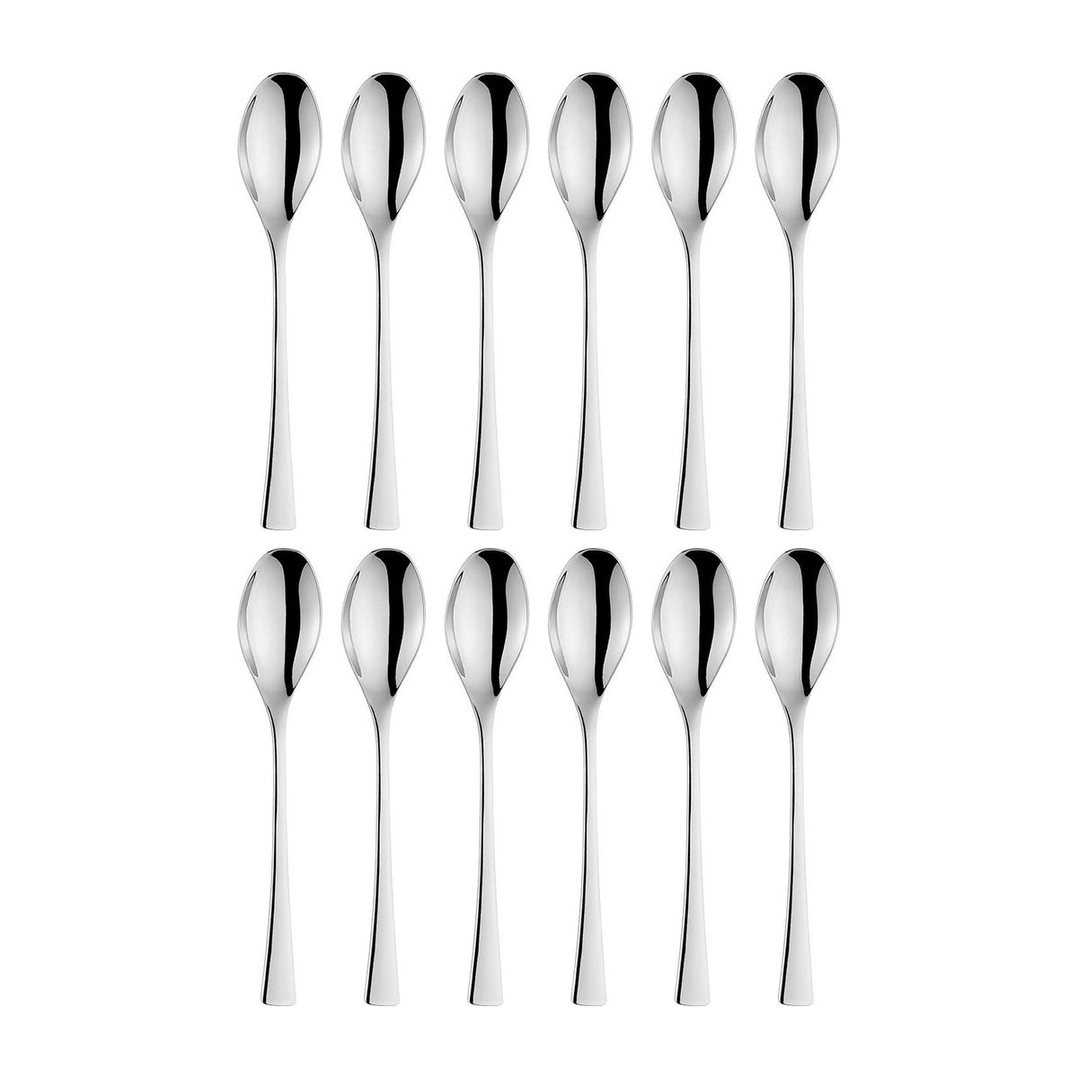 Curve 5.5"  Silver Stainless Steel Teaspoon 18/10 (Set of 12)