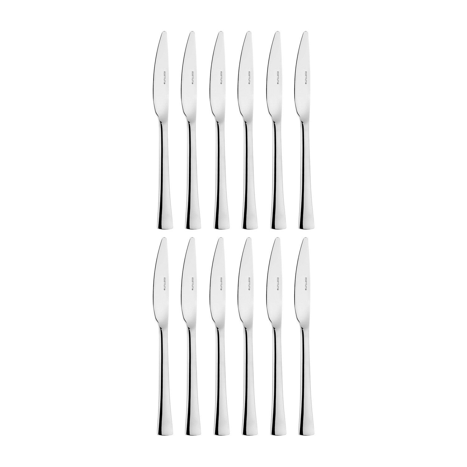 Curve 8.75"  Silver Stainless Steel Dinner Knife Mono 18/10 (Set of 12)