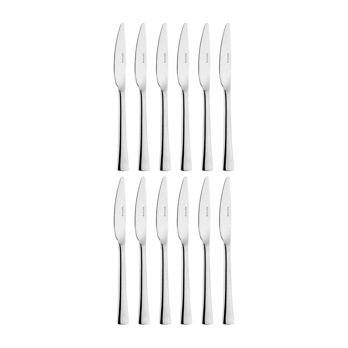 Curve 8.75"  Silver Stainless Steel Dinner Knife Mono 18/10 (Set of 12)