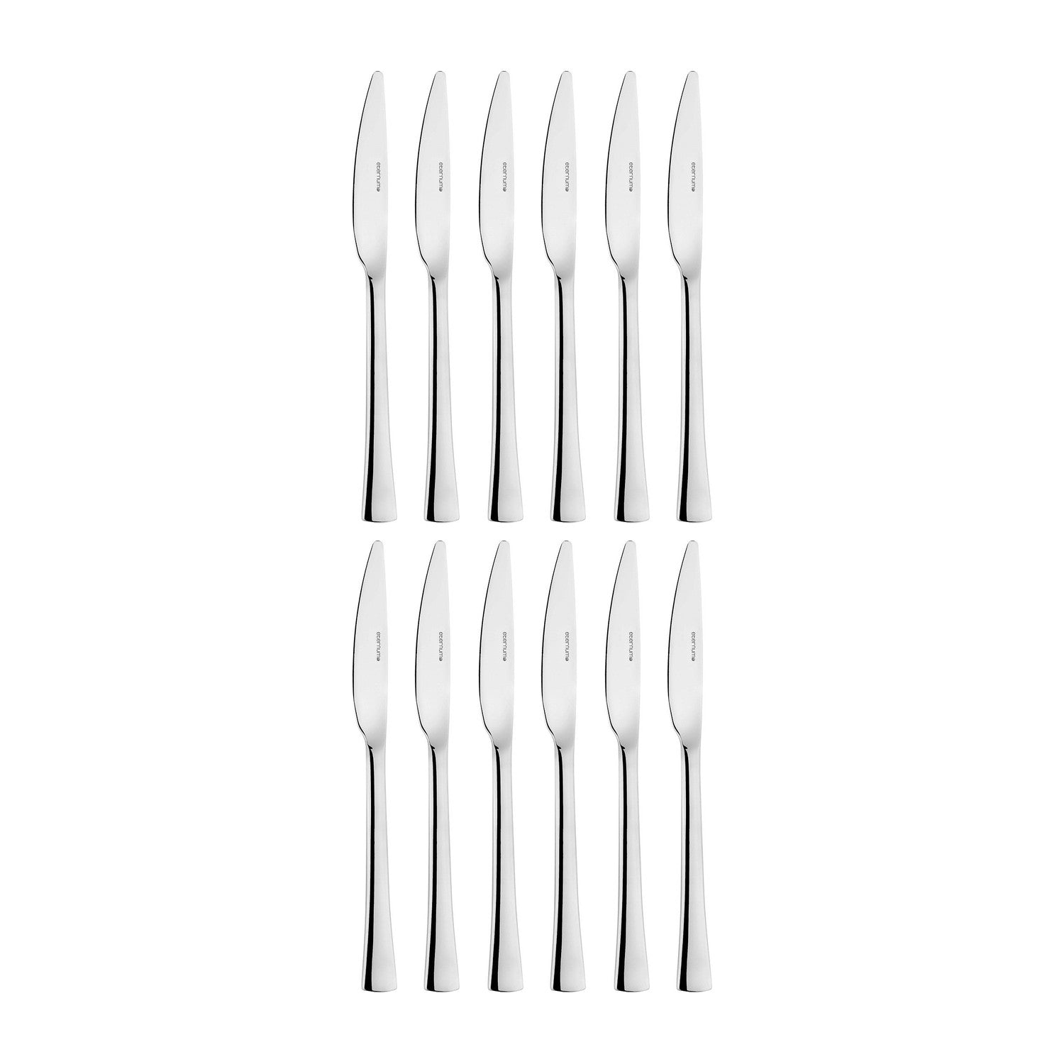Curve 8"  Silver Stainless Steel Dessert Knife Mono 18/10 (Set of 12)