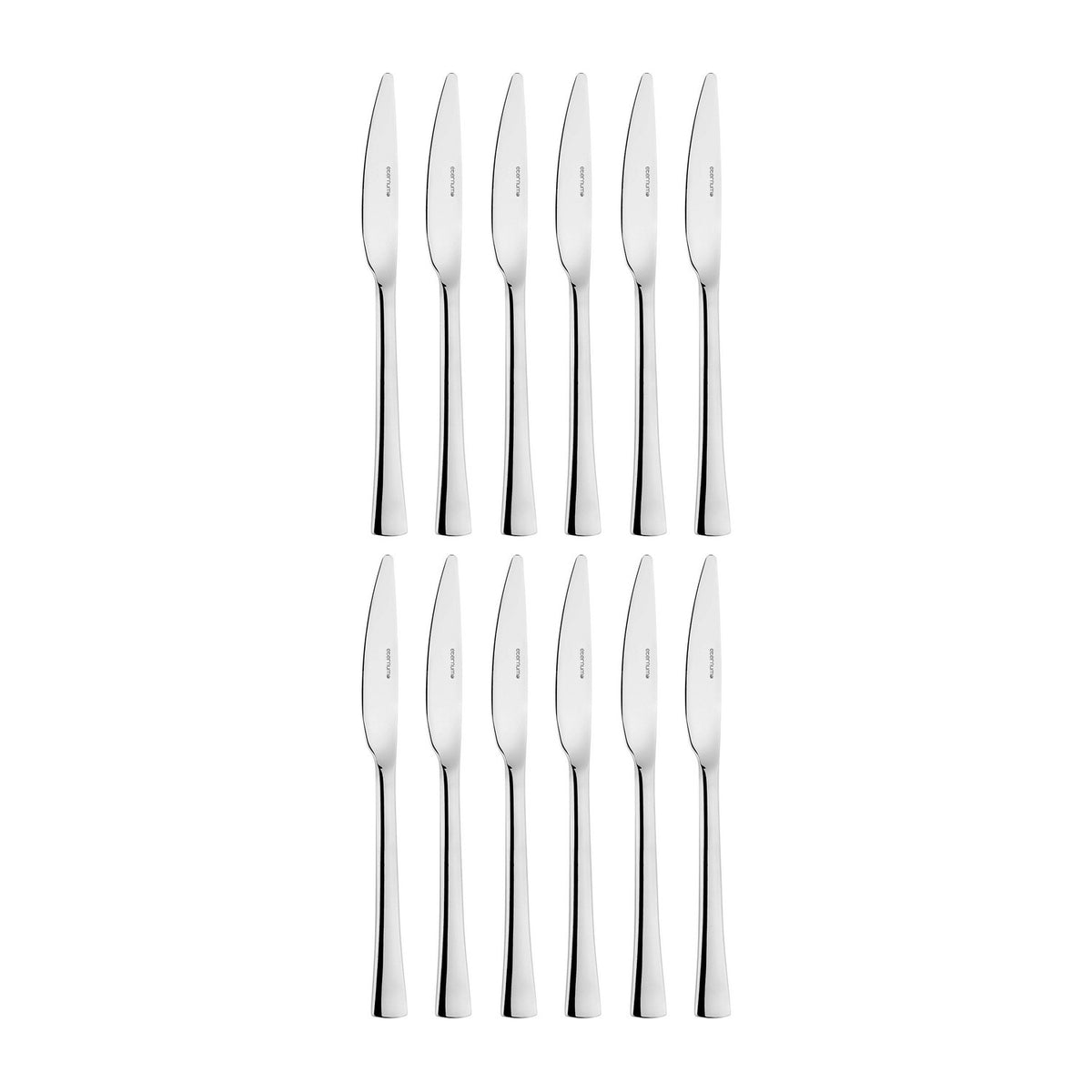 Curve 8"  Silver Stainless Steel Dessert Knife Mono 18/10 (Set of 12)