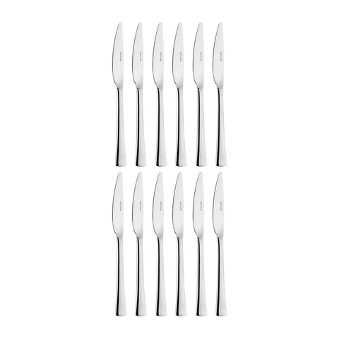 Curve 8"  Silver Stainless Steel Dessert Knife Mono 18/10 (Set of 12)
