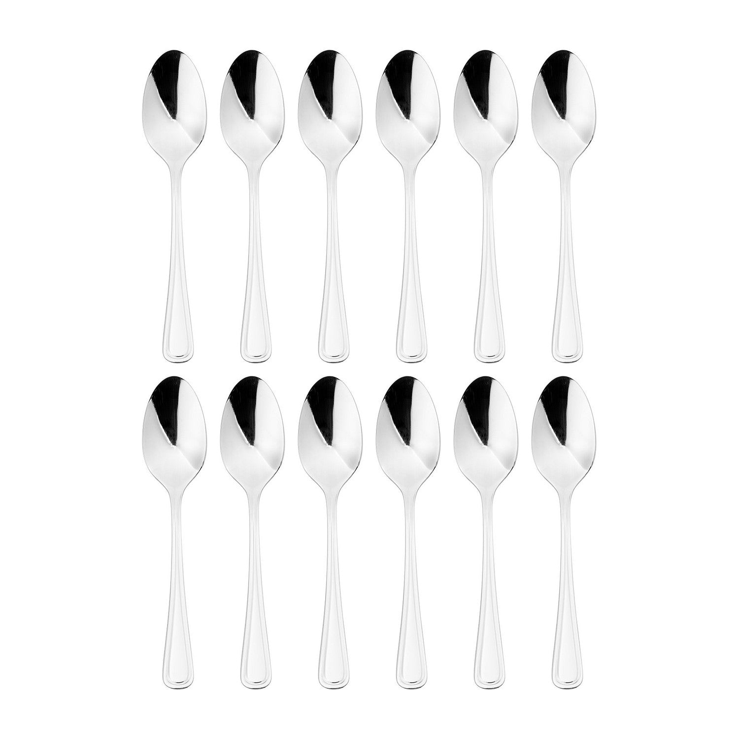 Elegance 5"  Silver Stainless Steel Teaspoon 18/10 (Set of 12)
