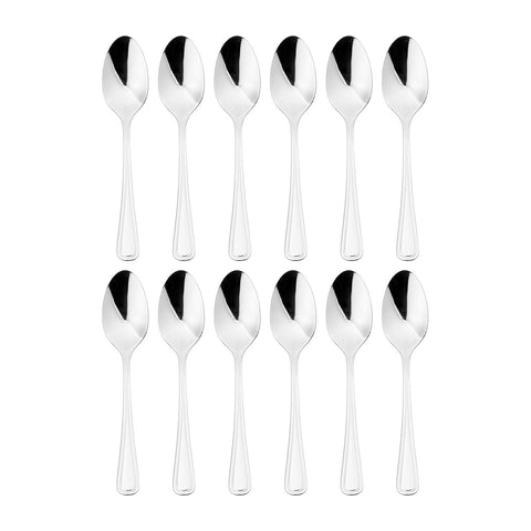 Elegance 5"  Silver Stainless Steel Teaspoon 18/10 (Set of 12)