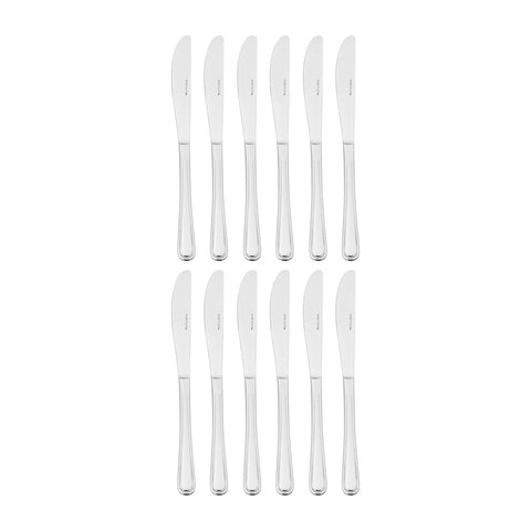 Elegance 8.5"  Silver Stainless Steel Dinner Knife Mono 18/10 (Set of 12)
