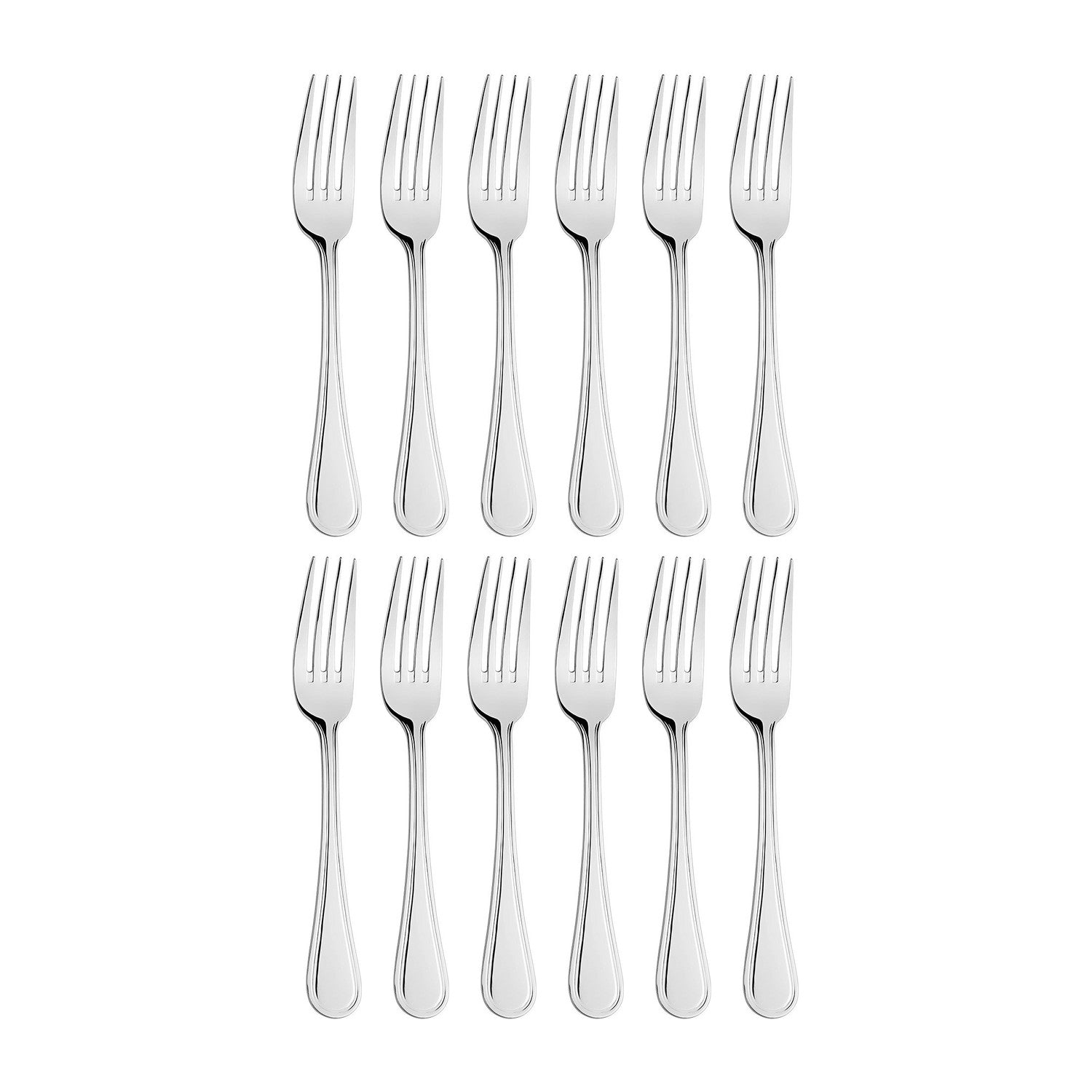 Opera 7.25"  Silver Stainless Steel Dessert Fork 18/0 (Set of 12)