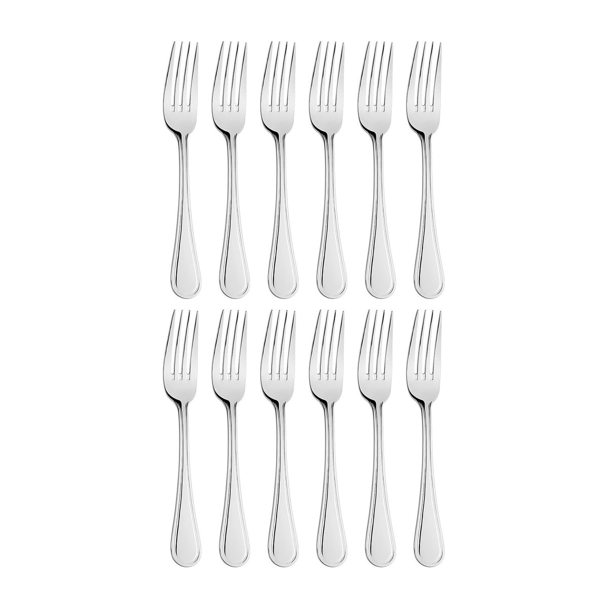 Opera 7.25"  Silver Stainless Steel Dessert Fork 18/0 (Set of 12)
