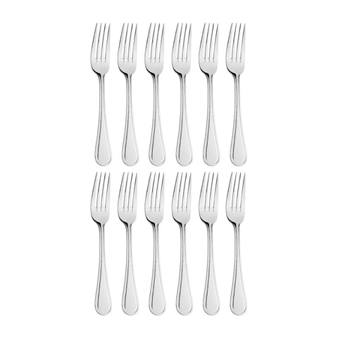 Opera 7.25"  Silver Stainless Steel Dessert Fork 18/0 (Set of 12)