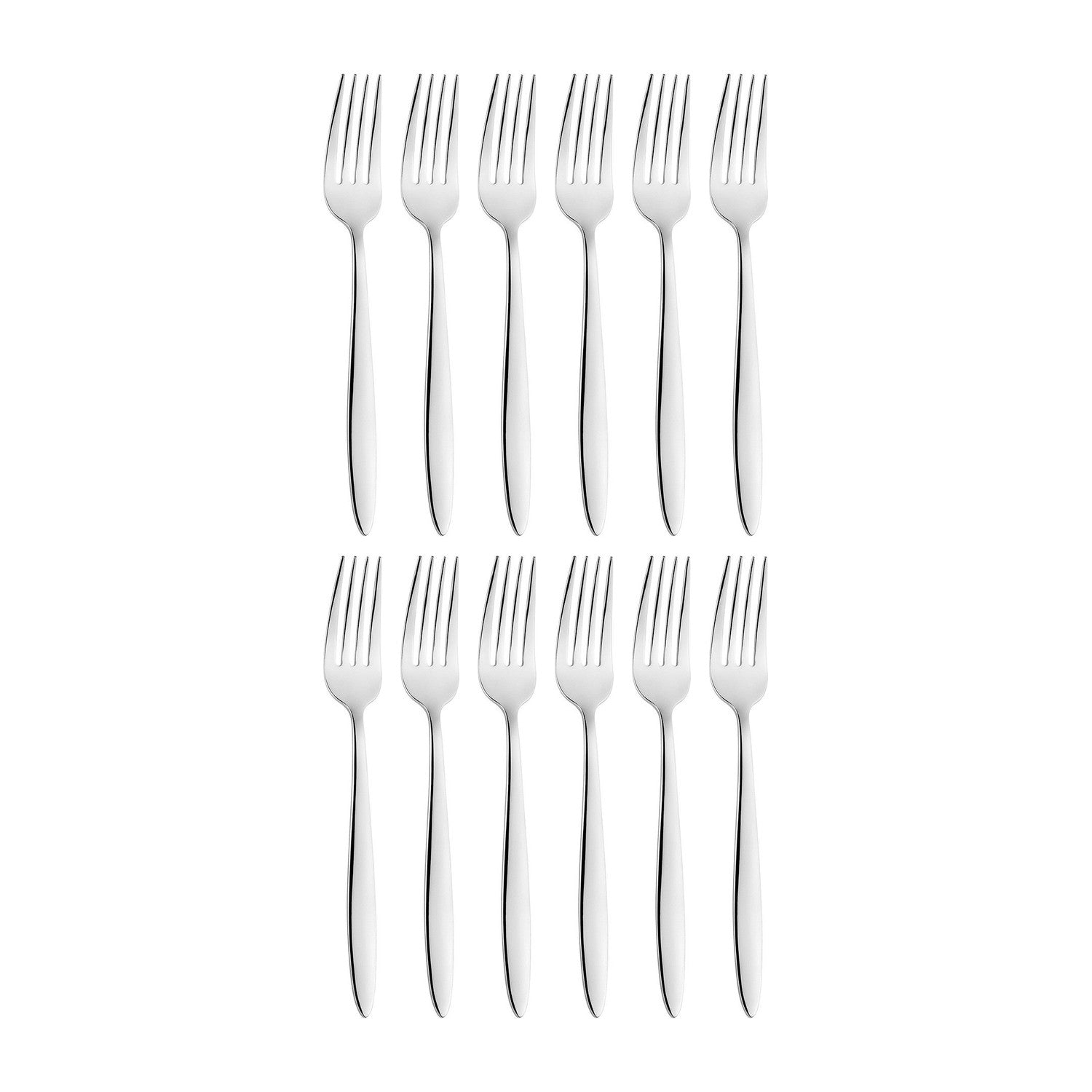 Sonate 7"  Silver Stainless Steel Dessert Fork 18/10 (Set of 12)