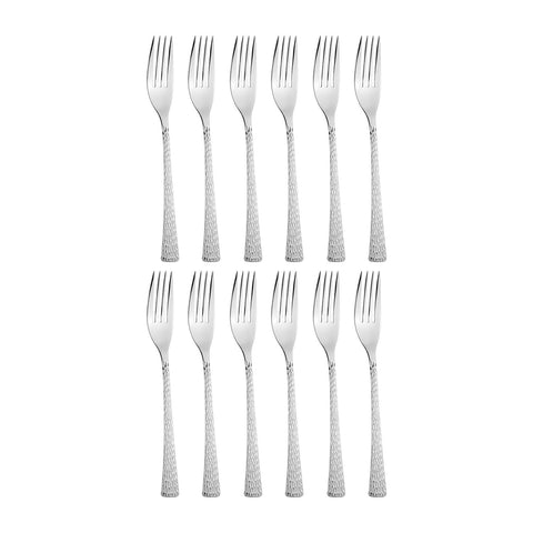 Artesia 7.5"  Silver Stainless Steel Dessert Fork 18/10 (Set of 12)