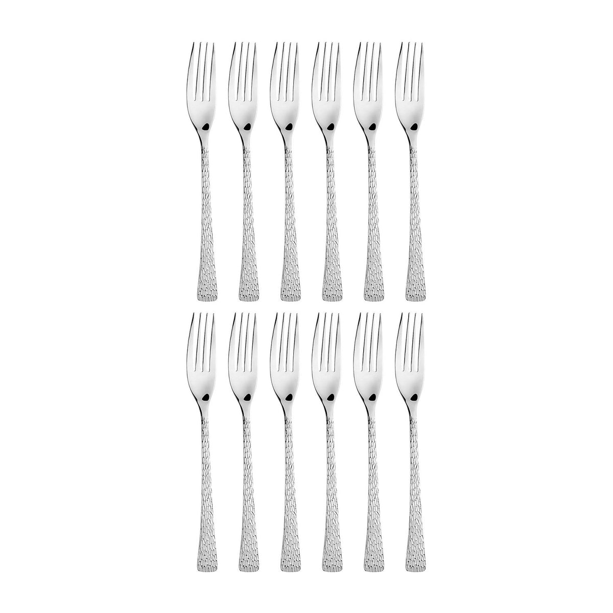 Artesia 8.25"  Silver Stainless Steel Dinner Fork 18/10 (Set of 12)