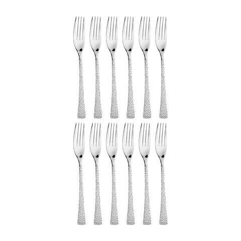 Artesia 8.25"  Silver Stainless Steel Dinner Fork 18/10 (Set of 12)