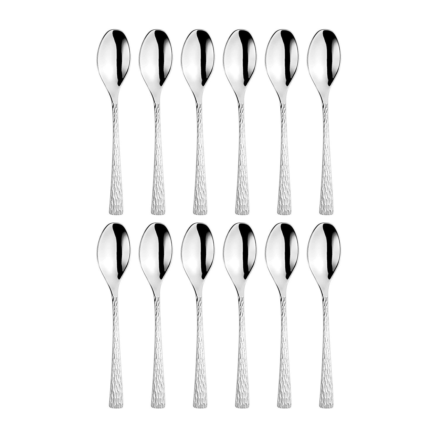 Artesia 4.25"  Silver Stainless Steel A.D. Coffee Spoon 18/10 (Set of 12)