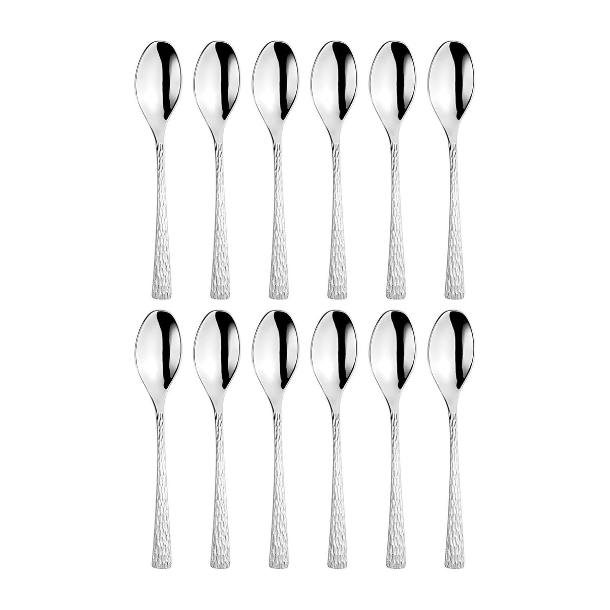 Artesia 4.25"  Silver Stainless Steel A.D. Coffee Spoon 18/10 (Set of 12)