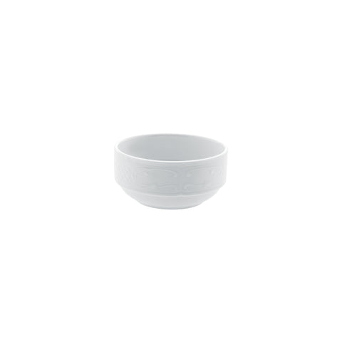 Flora dia.5.5" h:2.75" 17 oz. Round White Porcelain Bowl (Set of 4)