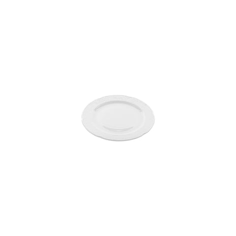 Flora dia.6.25" Round White Porcelain Plate (Set of 4)