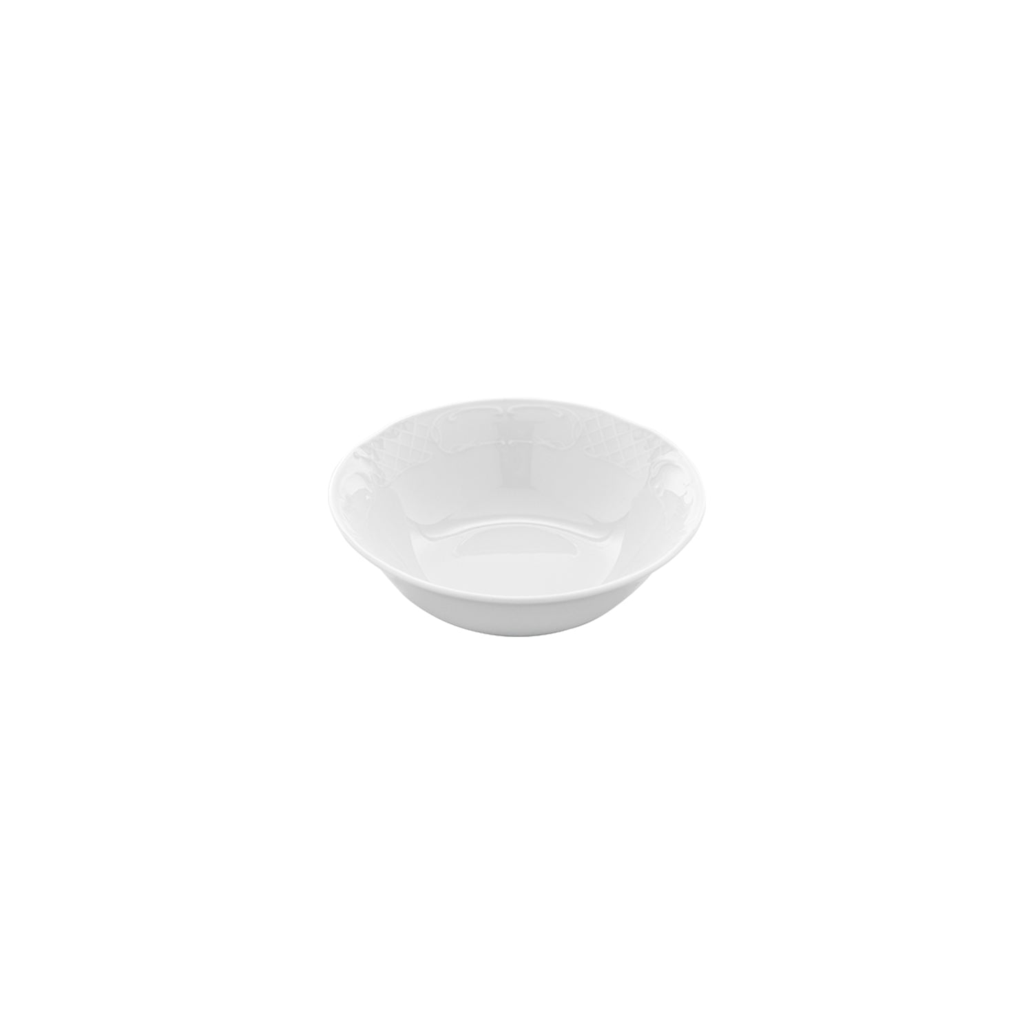 Flora dia.7.5" h:2.5" 25 oz. Round White Porcelain Bowl (Set of 4)
