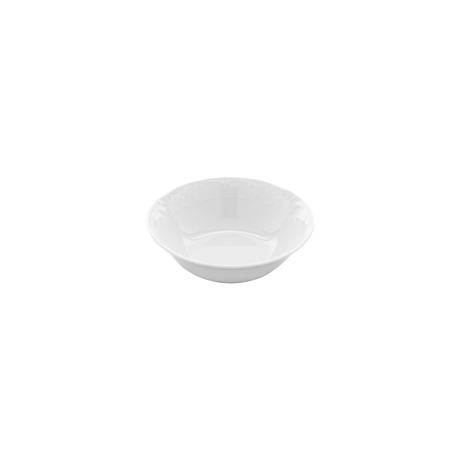 Flora dia.7.5" h:2.5" 25 oz. Round White Porcelain Bowl (Set of 4)