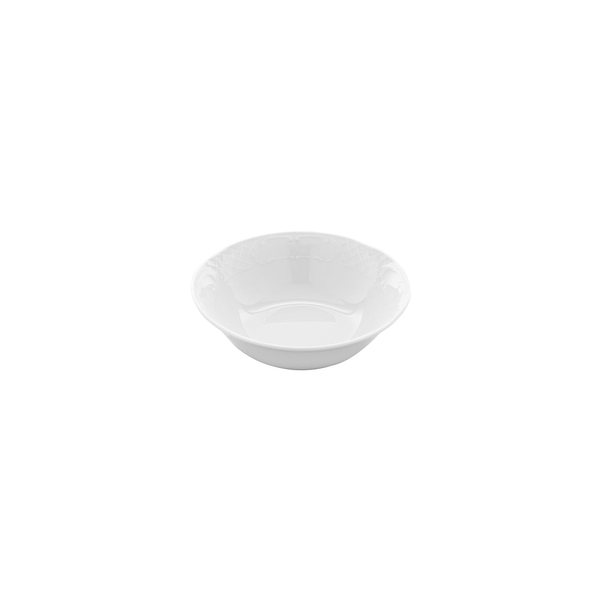Flora dia.7.5" h:2.5" 25 oz. Round White Porcelain Bowl (Set of 4)