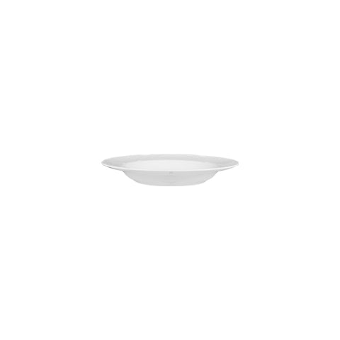 Flora dia.8.5" h:1.25" 8 oz. Round White Porcelain Deep Plate (Set of 4)